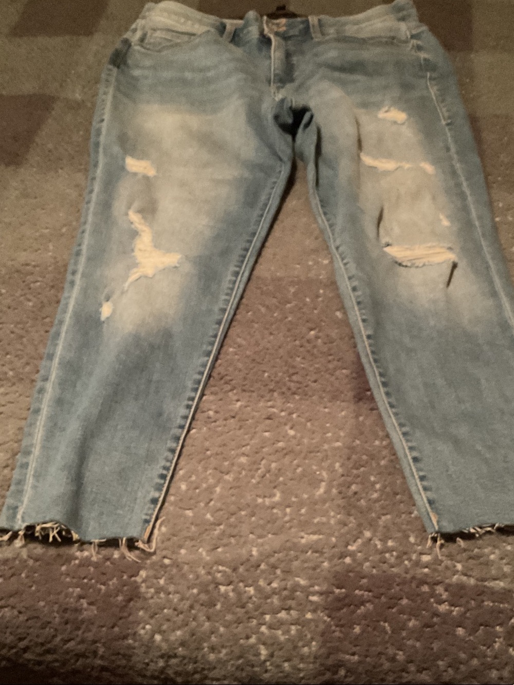 LuLaRoe Light Blue Distressed Ankle Jeans